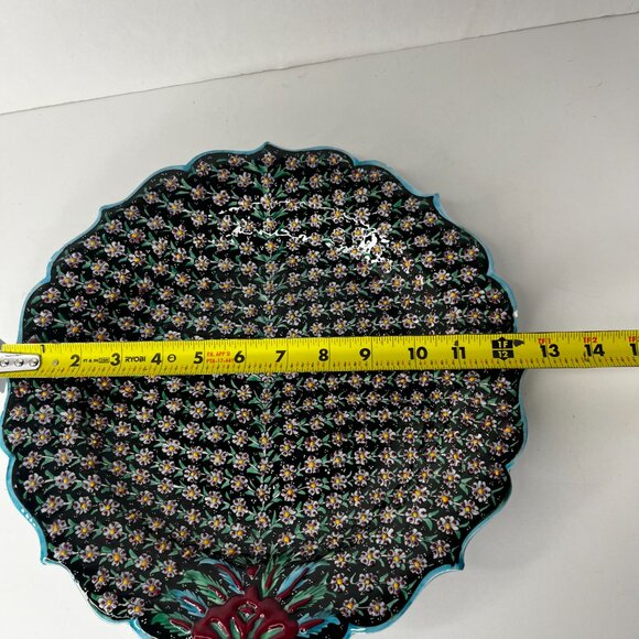 Decorative 12.5" Wall Hanging Plate Life Tree Pattern Turkish Ceramic Hand Paint - Picture 14 of 16